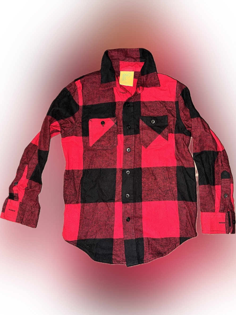 ☀️NWT Red and Black Plaid Button-Up Shirt, size 8